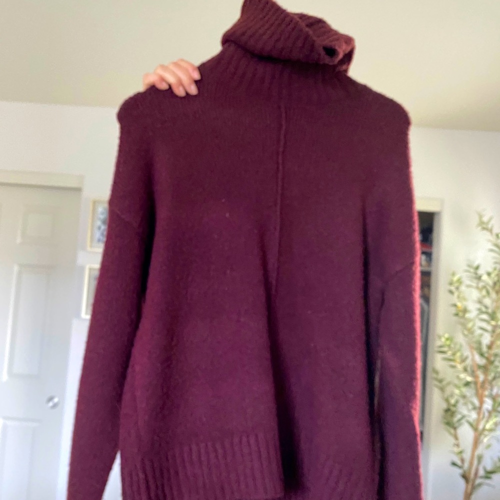 Maroon Turtleneck Sweater